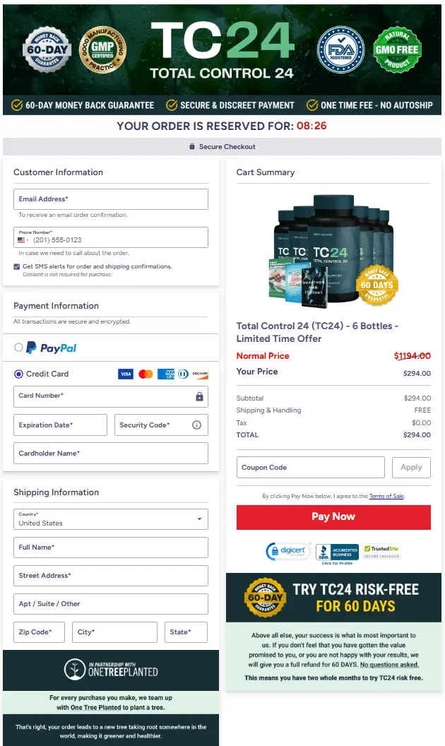 Total Control 24 Secure Order Form